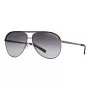 ARMANI EXCHANGE AX2002-60992V Unisex Zonnebril - Mat zwart metalen montuur met donkergrijze gespiegelde zilveren glazen