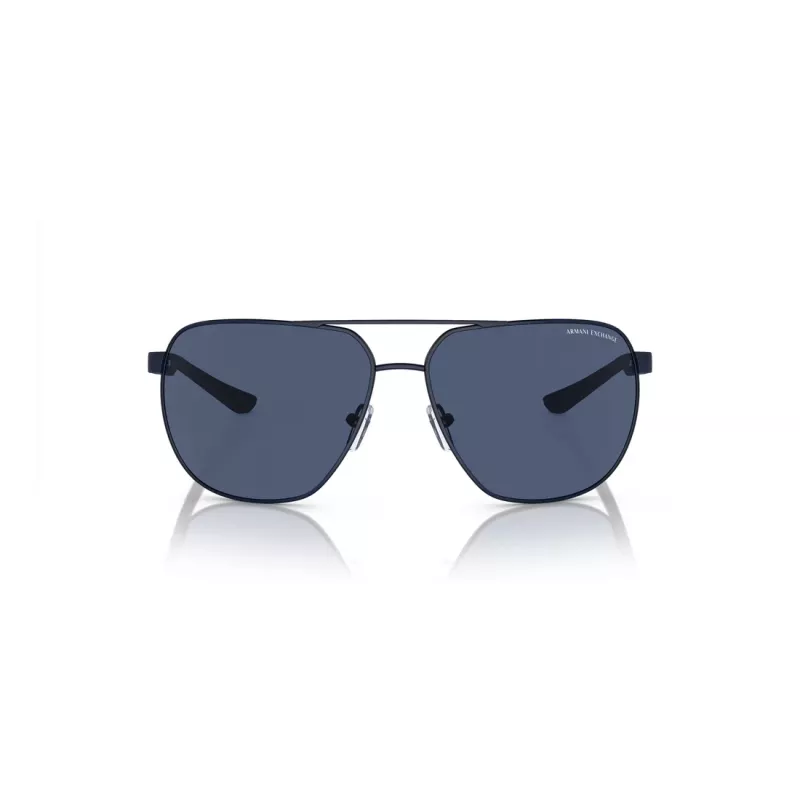 Armani Exchange AX2047S6003Z3 heren rechthoek zonnebril mat zwart donkergrijs 63 mm