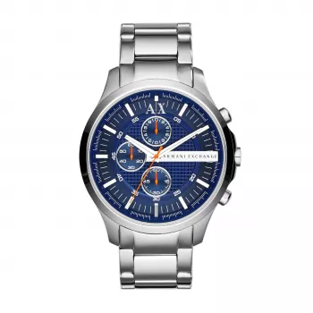 ARMANI EXCHANGE AX2155 heren analoog quartz horloge 46mm RVS zwarte wijzerplaat