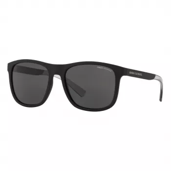 Armani Exchange AX4049SF 81808 heren zonnebril - mat zwart montuur, grijze glazen, 57 mm