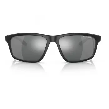 ARMANI EXCHANGE AX4122S80786G herenzonnebril, zwart, rechthoekig, 59 mm glas, 100% UV400-bescherming