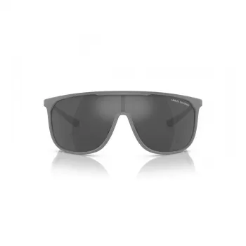 Armani Exchange AX4137SU81806 heren vierkante zonnebril - mat zwart montuur, donkergrijze glazen