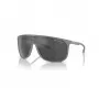 Armani Exchange AX4137SU81806 heren vierkante zonnebril - mat zwart montuur, donkergrijze glazen