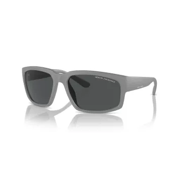 Armani Exchange AX4142SU81808 heren zonnebril mat zwart donkergrijs rechthoekig