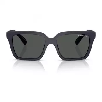 Armani Exchange AX4147S 610587 Heren Zonnebril - Mat zwart montuur, donkergrijze glazen, 56 mm