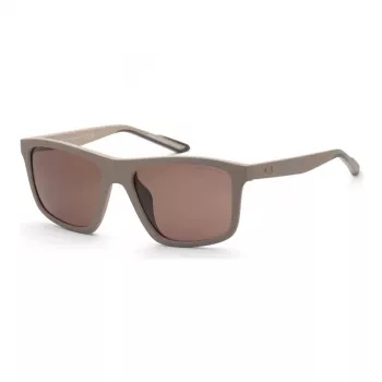 ARMANI EXCHANGE AX4149SU83617 heren rechthoekige zonnebril Havana bruin acetaat montuur bruine polycarbonaat glazen 56/18/145 mm