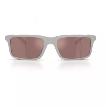 Armani Exchange AX4157SU83786 heren rechthoekige zonnebril - mat zwart montuur grijze glazen
