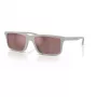 Armani Exchange AX4157SU83786 heren rechthoekige zonnebril - mat zwart montuur grijze glazen
