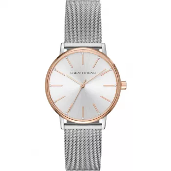 ARMANI EXCHANGE dames AX5537 quartz analoog horloge 36 mm zilver RVS