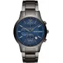 Armani herenchronograaf polshorloge AR11215 RVS 43 mm zwarte wijzerplaat