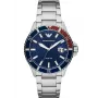 ARMANI herenhorloge AR11339 42 mm RVS quartz chronograaf zwarte wijzerplaat leren band