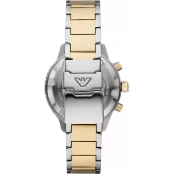 Armani herenhorloge AR11361 42mm RVS mesh zwarte wijzerplaat chronograaf