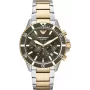 Armani herenhorloge AR11361 42mm RVS mesh zwarte wijzerplaat chronograaf