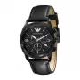 Armani heren chronograaf AR5904 41mm zwarte wijzerplaat edelstaal
