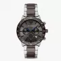 Armani heren Luigi chronograaf zwarte wijzerplaat leren band horloge AR11391 (43mm)