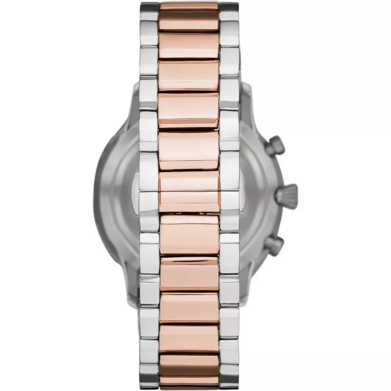 Armani herenhorloge Luigi quartz AR11209 43mm RVS zwarte wijzerplaat