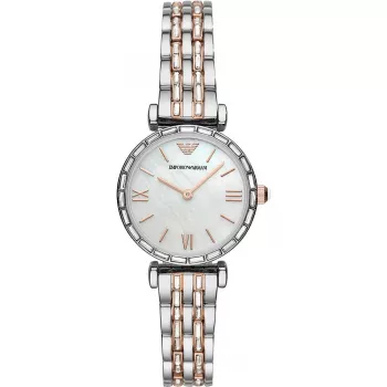 ARMANI dames AR11290 quartz analoog horloge 28mm edelstaal zilver