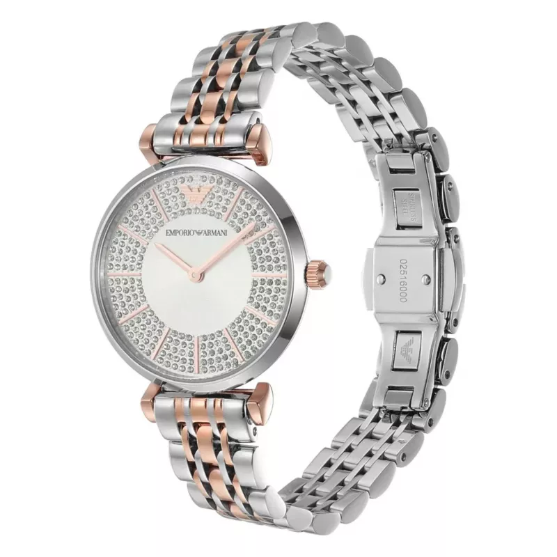 ARMANI Dameshorloge AR11537 32mm RVS Zilveren wijzerplaat