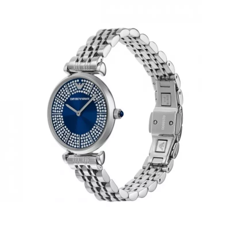 Armani dames AR11627 quartz analoog horloge 32mm edelstaal zilver