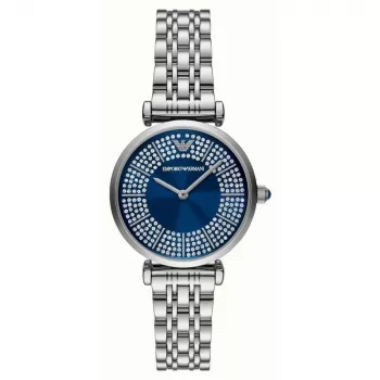 Armani dames AR11627 quartz analoog horloge 32mm edelstaal zilver