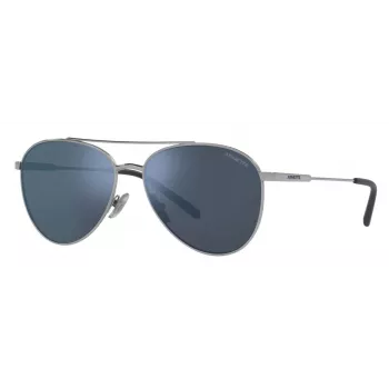 ARNETTE AN3085-736-55 rechthoekige zonnebril mat zwart donkergrijs 58mm heren