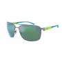 ARNETTE AN3089-745-8N Heren rechthoek zonnebril mat zwart donkergrijs 65mm