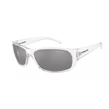 ARNETTE AN4290-27556G herenzonnebril, matzwart montuur, grijze spiegelglazen, 63 mm