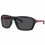 Arnette AN4329-275887 heren rechthoekige zonnebril, mat zwart montuur, grijze glazen, 63 mm