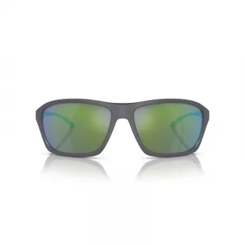 ARNETTE AN4329-28538N unisex zonnebril, rechthoekig, mat zwart montuur, donkergrijze glazen, 63/17/130 mm