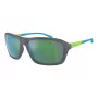 ARNETTE AN4329-28538N unisex zonnebril, rechthoekig, mat zwart montuur, donkergrijze glazen, 63/17/130 mm