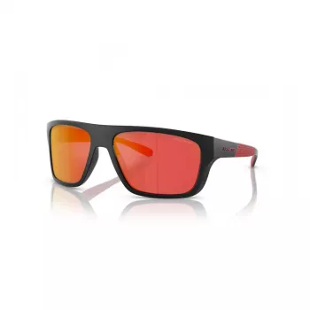 ARNETTE AN4330-27536Q rechthoekige zonnebril matzwart donkergrijs zilver gespiegeld 63mm