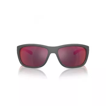 ARNETTE AN4337-28706Q heren rechthoekige zonnebril mat zwart grijs gespiegeld 63mm