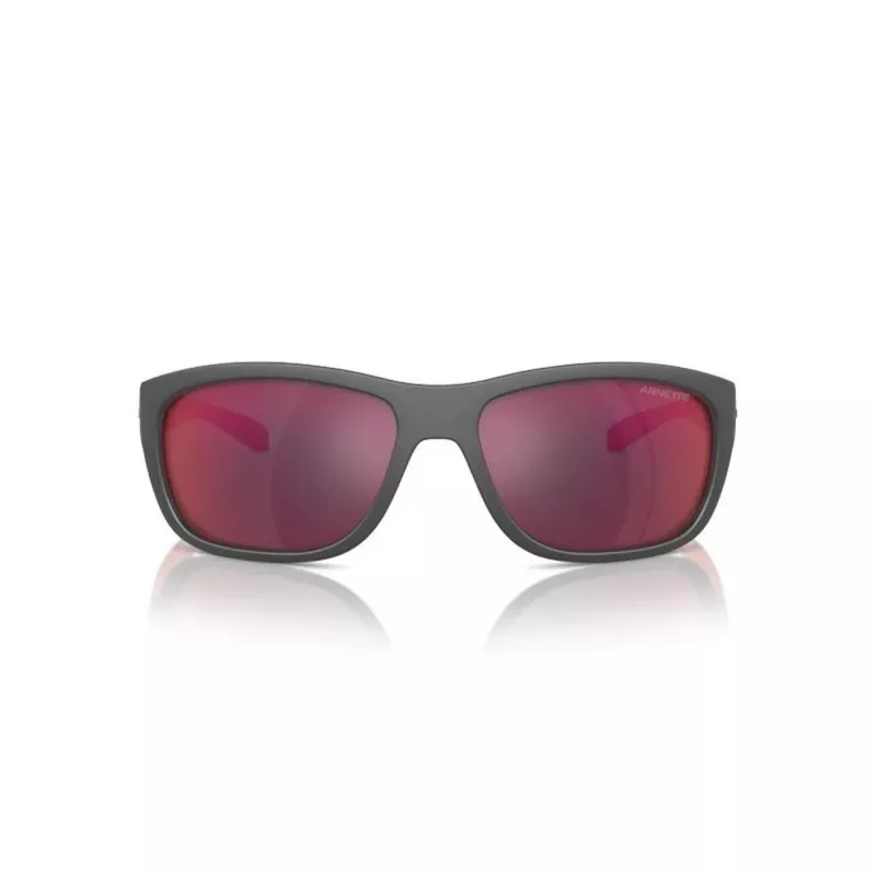 ARNETTE AN4337-28706Q heren rechthoekige zonnebril mat zwart grijs gespiegeld 63mm