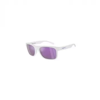 ARNETTE AN4341-27794V unisex rechthoekige zonnebril, mat zwart montuur, donkergrijze glazen, 56/18/140 mm