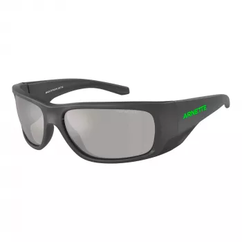 ARNETTE herenzonnebril AN4345-28706G rechthoekig mat zwart montuur grijs gespiegeld zilver glas 62mm