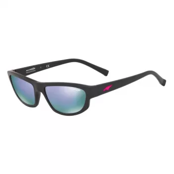 ARNETTE unisex zonnebril AN4260-014V56 mat zwart montuur grijs gespiegelde glazen 55 mm