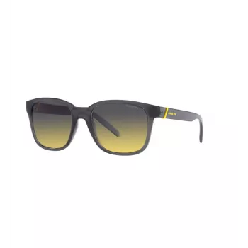 ARNETTE unisex zonnebril AN432027862Q5 - rechthoekig, mat zwart propionaat montuur met gepolariseerde donkergrijze polycarbonaatglazen - 55/19/145 mm