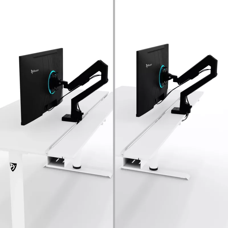 Arozzi Arena Nordico elektrisch zit-sta bureau met dubbele motor, wit