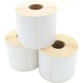 ARTDEV thermotransfer-etiketrol 101,6 x 76,2 mm, 40 mm kern, 125 mm buitendiameter, 960 etiketten, wit, papier, permanente lijm