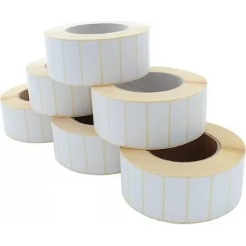 ARTDEV thermotransfer-etiketrol 50x20mm, 3000 etiketten, wit, 76mm kern, 135mm buitendiameter