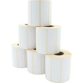 ARTDEV Thermotransfer-etiket rol 90 x 29 mm, 96 mm buitendiameter, 40 mm kern, 1300 etiketten per rol, wit papier, permanent hechtend