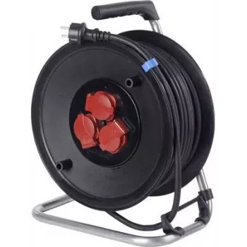 AS Schwabe 10135 kabelhaspel 50 m Schuko-stekker 4 stopcontacten