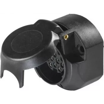 AS Schwabe 13-polige aanhangercontactdoos, schroefklemmen, zwart, ISO 11446 61474