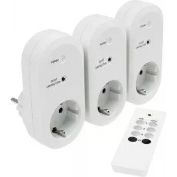 AS Schwabe 24080 draadloze stopcontactenset voor binnen 2300 W 3-delig wit