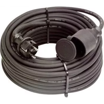 AS SCHWABE 60383 verlengkabel 10 m H05VV-F 3G1.5 Schuko zwart