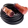 AS SCHWABE 60566 10 m CEE 400V 16A 5-polige rubberen verlengkabel met fasewisselaar, zwart