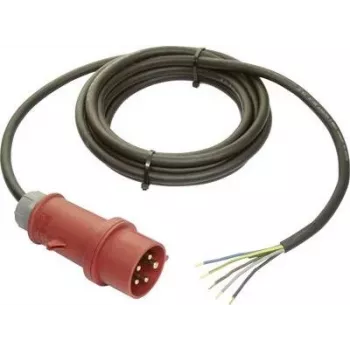 AS SCHWABE 70970 Schuko naar open uiteinde stroomkabel H05VV-F 3G1.5 5m zwart