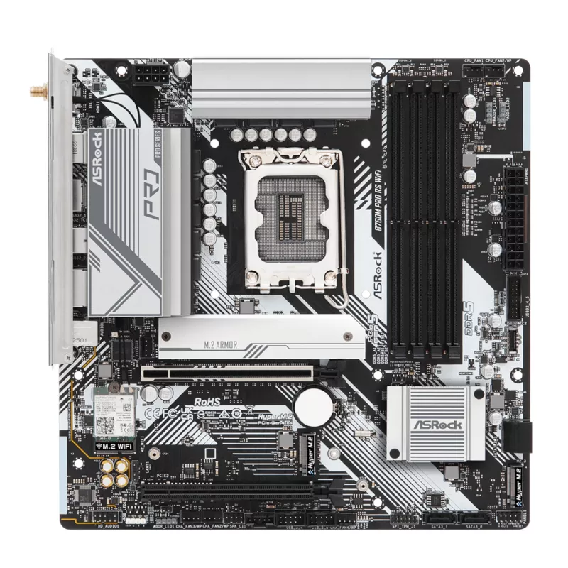 ASRock B760M Pro RS WiFi Intel LGA 1700 Micro-ATX gaming-moederbord