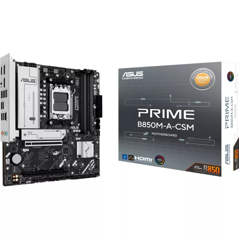 ASUS Prime B850M-A-CSM Micro-ATX moederbord Socket AM5 AMD B850 Chipset