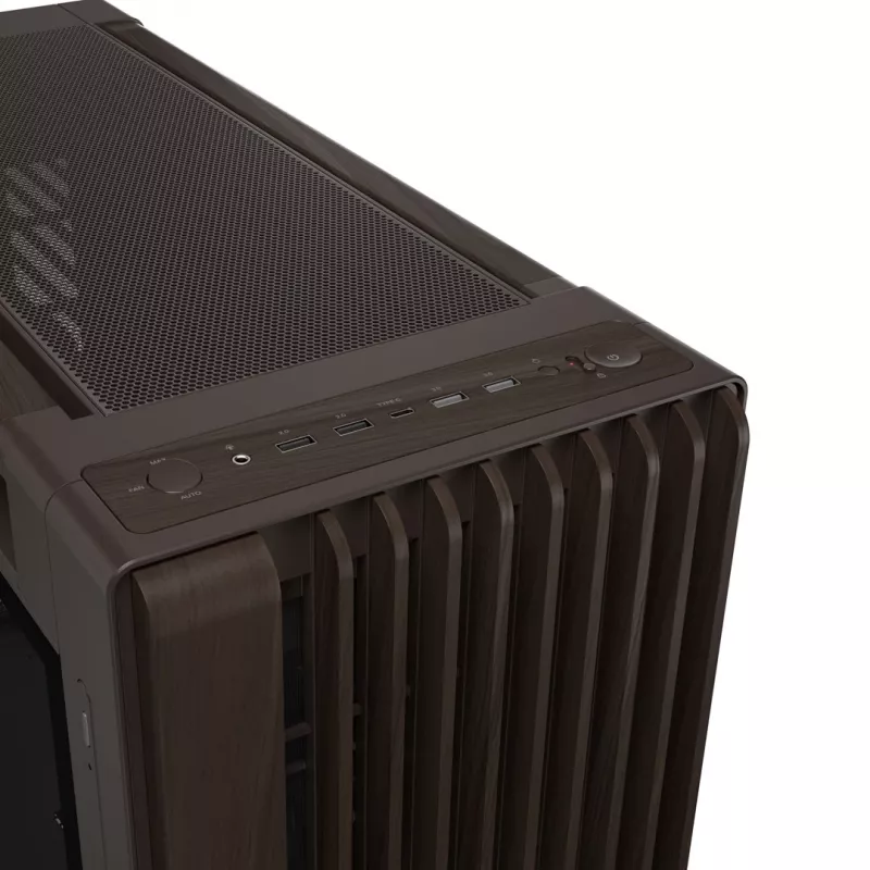 ASUS ProArt PA602 Wood Edition Retro Brown - midi-tower met gehard glas